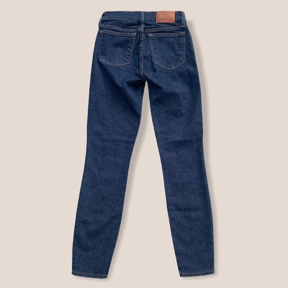 J. Crew Toothpick Classic Ankle Jeans H0189 Dark Wash Skinny Style 24 Staple - Picture 10 of 13